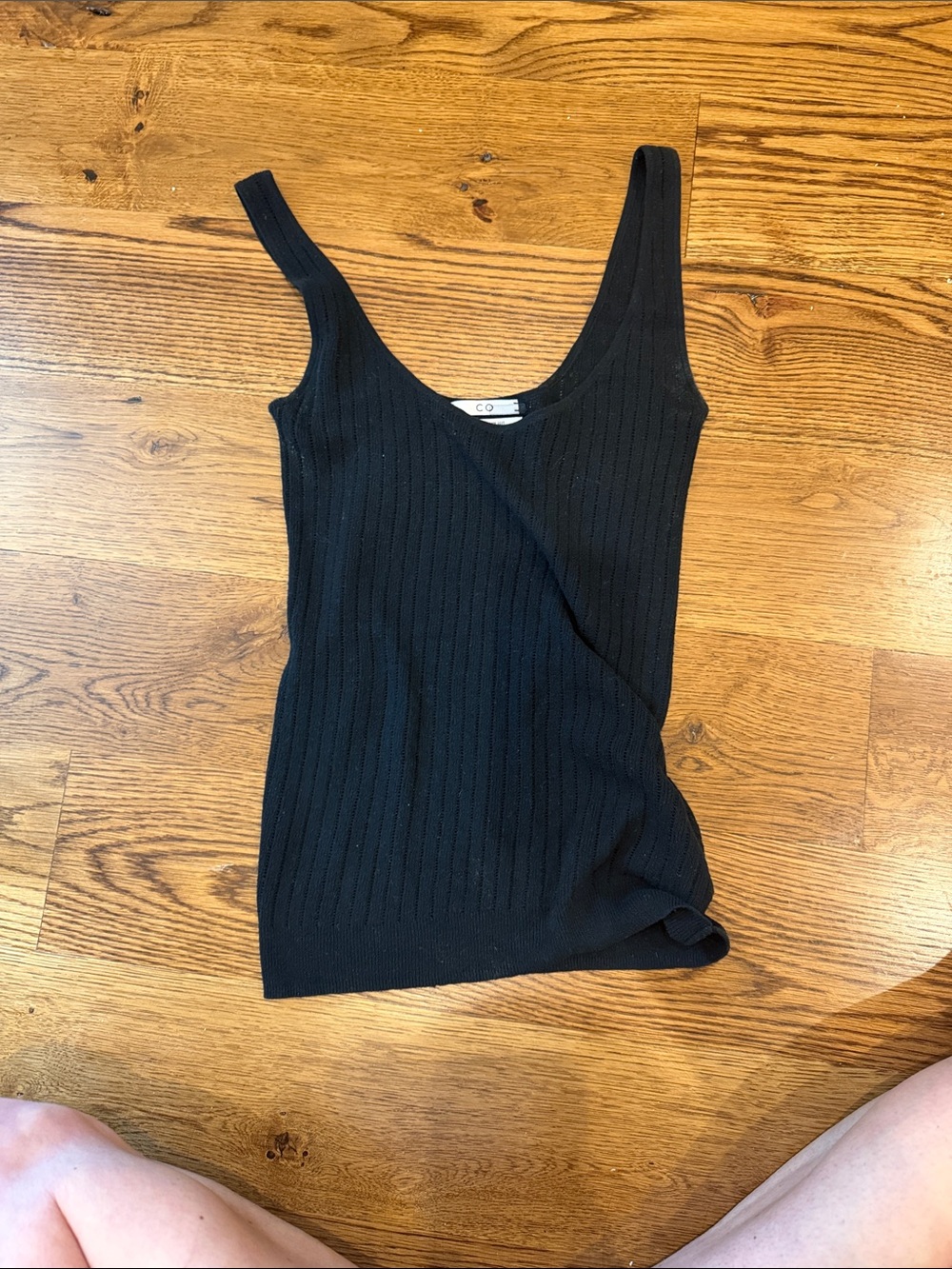 CO Black Scoop Neck knit Tank